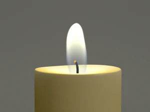 animated hurricane candle 3D Model