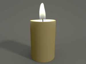 animated hurricane candle 3D Model