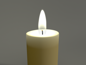 animated hurricane candle 3D Model