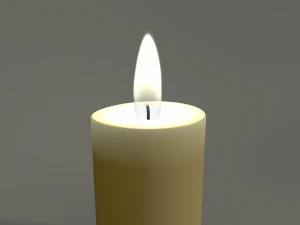 animated hurricane candle 3D Model