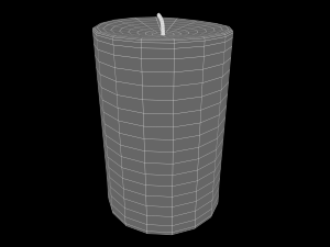 animated hurricane candle 3D Model