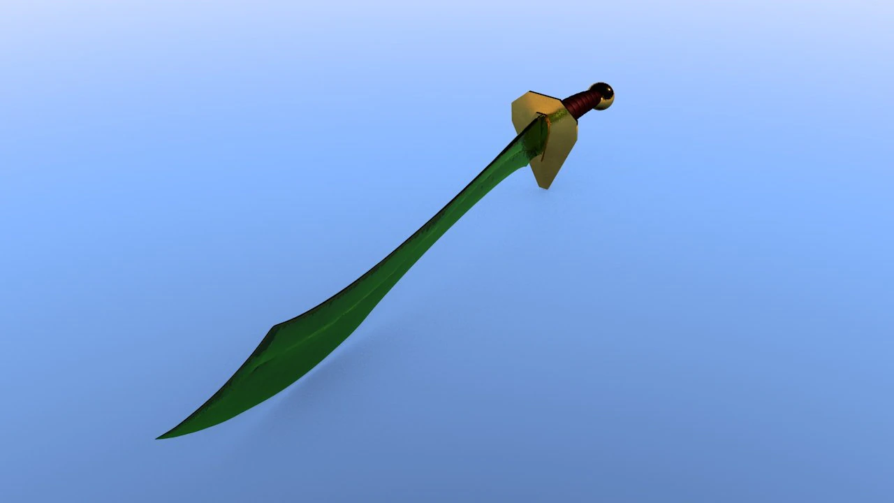 elven sword 3D Model .c4d .max .obj .3ds .fbx .stl .blend 