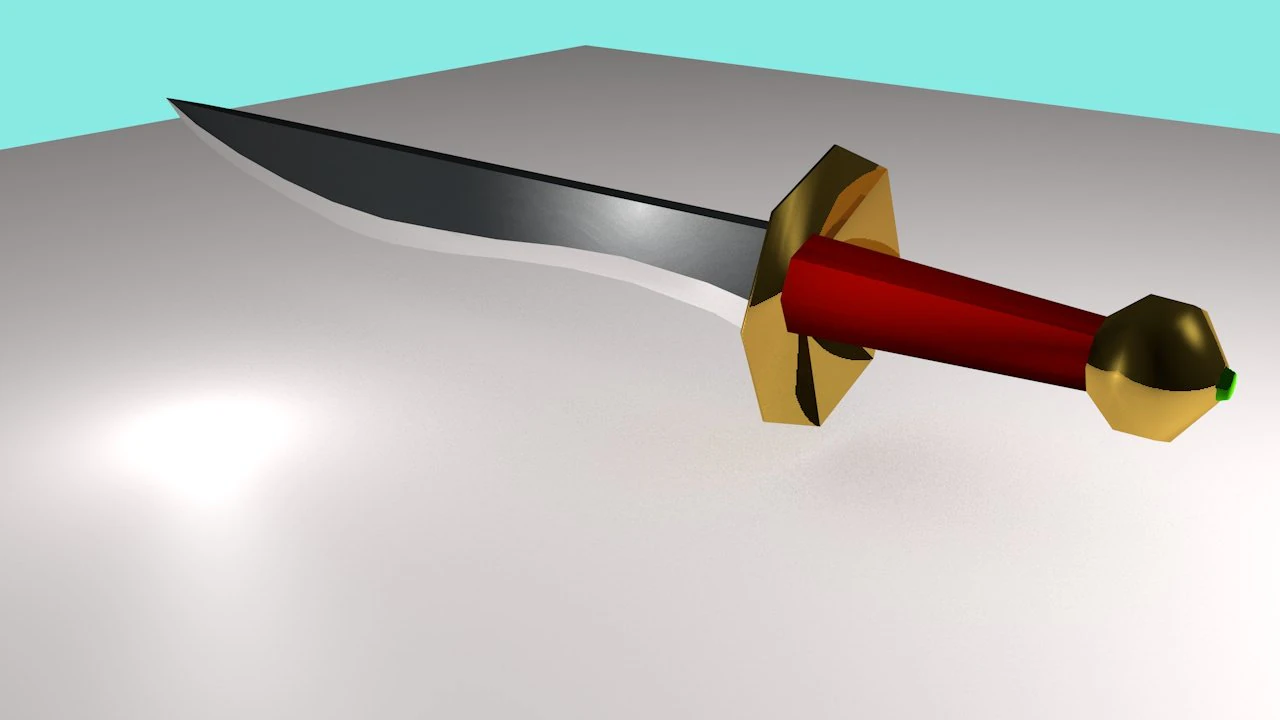 low poly sword 3D Model .c4d .max .obj .3ds .fbx .stl .blend 