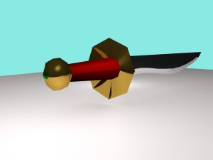 low poly sword 3D 모델