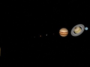 low poly model of the solar system Modèle 3D