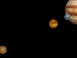 low poly model of the solar system Modèle 3D
