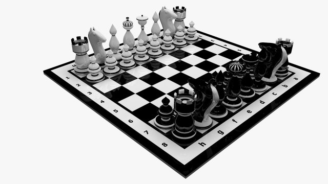 chess board 3D Model .c4d .max .obj .3ds .fbx .stl .blend 