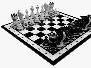 chess board Modello 3D