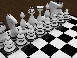 chess board 3D Model