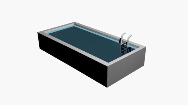 water pool 3D Model .c4d .max .obj .3ds .fbx .stl .blend 