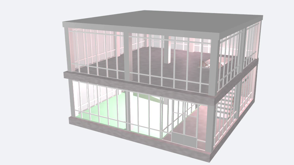2-floor mall simple model 3D Model .c4d .max .obj .3ds .fbx .stl .blend 
