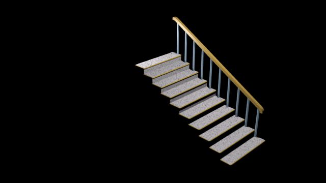 stairs 3D Model .c4d .max .obj .3ds .fbx .stl .blend 
