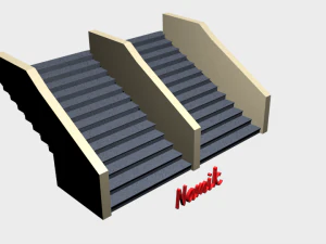 escadas para rua Modelo 3D