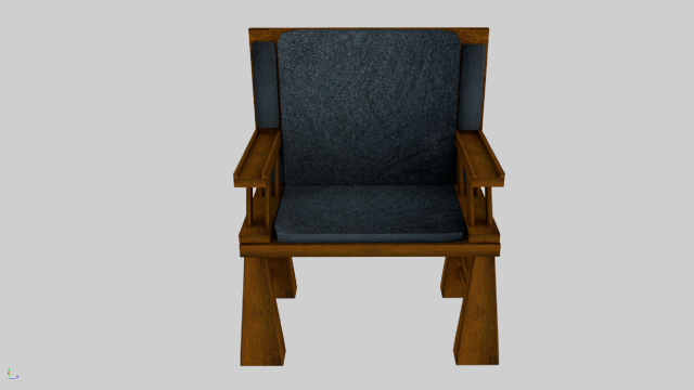 Wooden Chair 3D Model .c4d .max .obj .3ds .fbx .stl .blend 