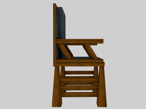 Wooden Chair 3D Model