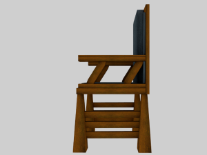 Wooden Chair 3D Model