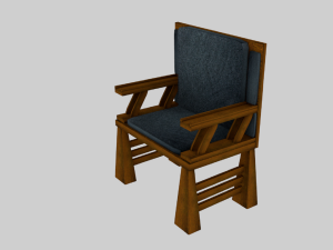 Wooden Chair 3D Model