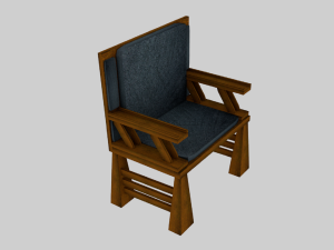 Wooden Chair 3D Model