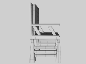 Wooden Chair 3D Model