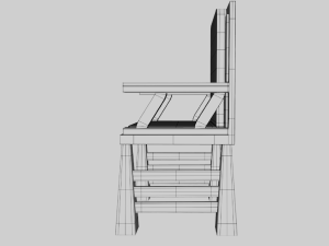 Wooden Chair 3D Model