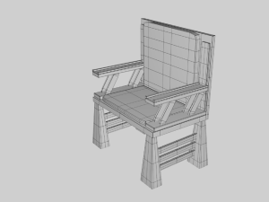 Wooden Chair 3D Model