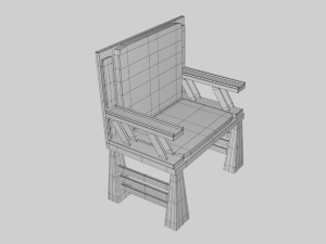 Wooden Chair 3D Model
