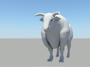 3d bull clean topolodgy mesh 3D Model