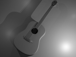 acoustic guitar 3D Model