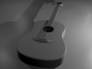 acoustic guitar 3D Model