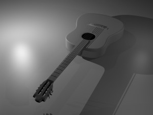acoustic guitar 3D Model