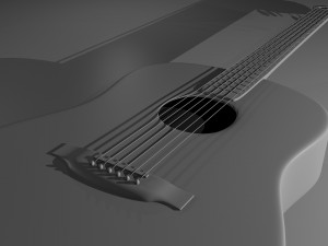 acoustic guitar 3D Model