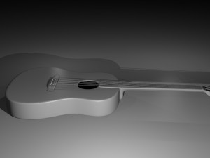 acoustic guitar 3D Model