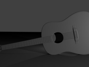 acoustic guitar 3D Model