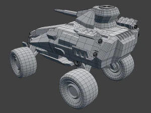 sci-fi armored personnel carriers 3D Model