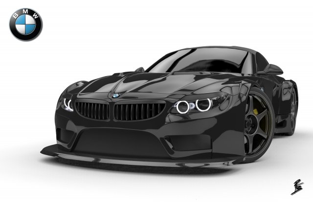 bmw z4 gt3 3D Модель .c4d .max .obj .3ds .fbx .stl .blend 