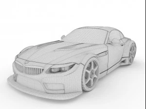 bmw z4 gt3 3D Model