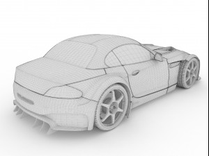 bmw z4 gt3 3D Модель
