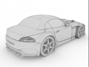 bmw z4 gt3 3D Модель