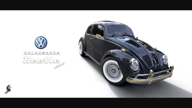 volkwagen beetle 1300 3D Model .c4d .max .obj .3ds .fbx .stl .blend 