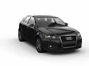 audi a3 sportback 2008 3D Model