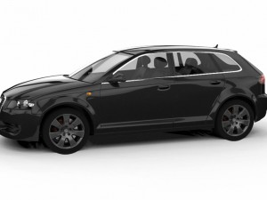 audi a3 sportback 2008 3D मॉडल