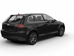 audi a3 sportback 2008 3D Model