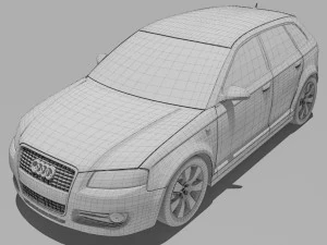 audi a3 sportback 2008 3D Model