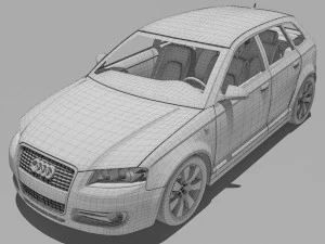 audi a3 sportback 2008 3D Model