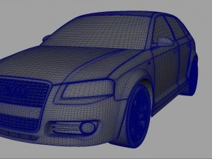 audi a3 sportback 2008 3D Model