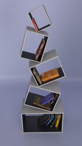 bookcase 3D Модель .c4d .max .obj .3ds .fbx .stl .blend 