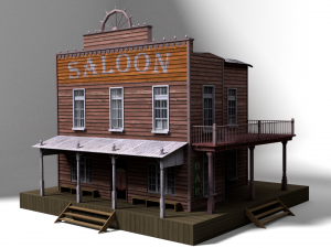 western saloon 3Dモデル