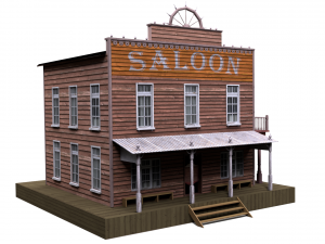 western saloon 3Dモデル