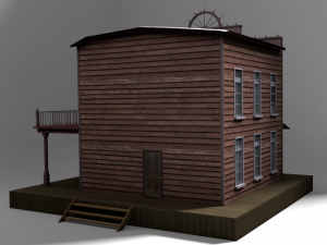 western saloon 3Dモデル