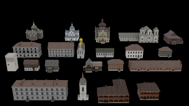 ussr village pack 3D Model .c4d .max .obj .3ds .fbx .stl .blend 